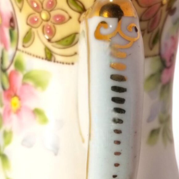 Antique NIPPON Hot Chocolate/Tea /Coffee POT Hand-Painted Japan Circa 1899-1921 - Picture 9 of 16